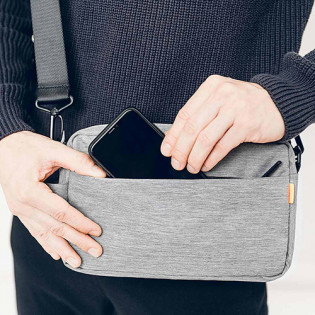 SKAH casual one shoulder diagonal bag Dark Gray